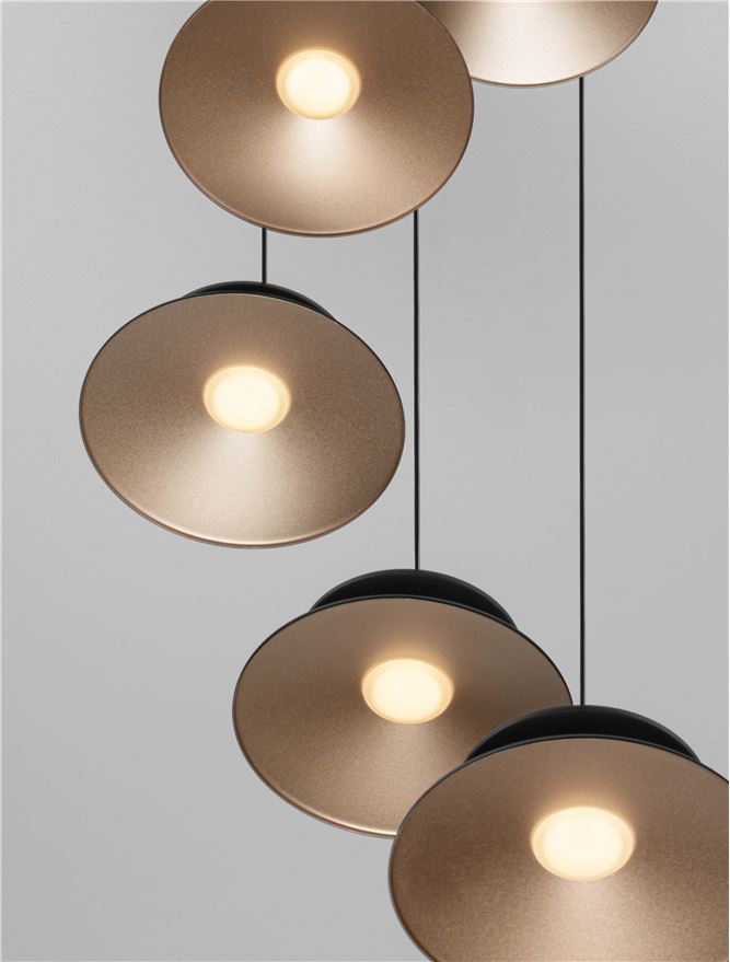 Lampa suspendata MORFI 5 LED 24 Watt 3000K IP20 D42cm Nova Luce