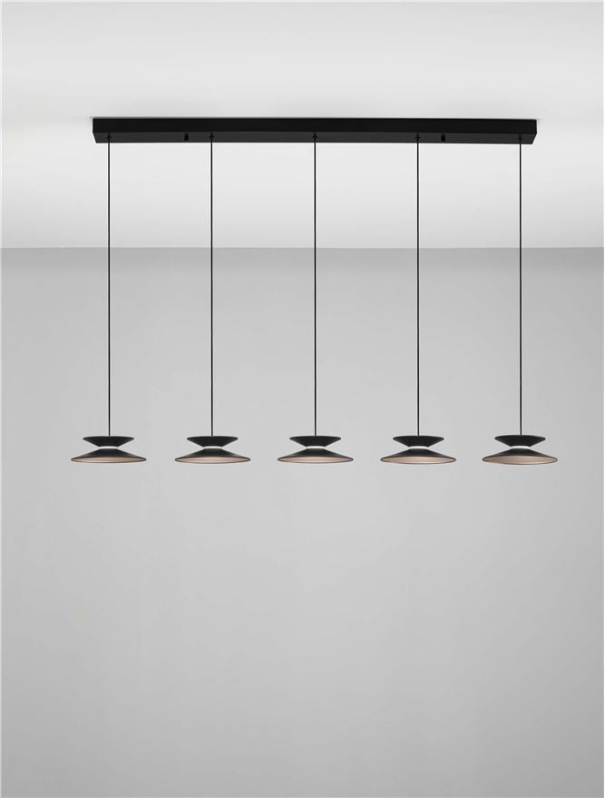 Lampa suspendata MORFI 5 in linie LED 24 Watt 3000K IP20 L132cm Nova Luce