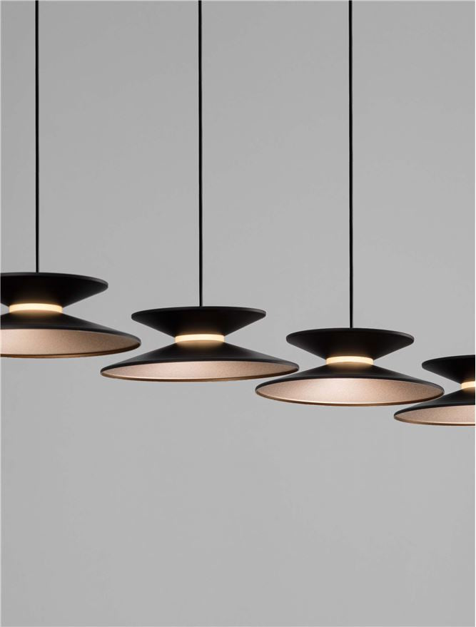 Lampa suspendata MORFI 5 in linie LED 24 Watt 3000K IP20 L132cm Nova Luce