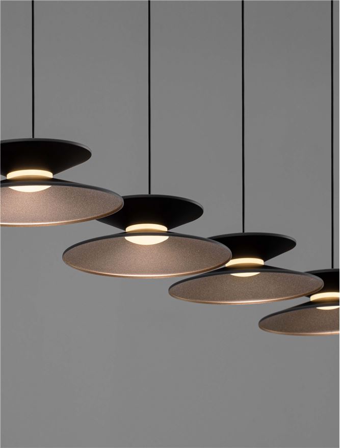 Lampa suspendata MORFI 5 in linie LED 24 Watt 3000K IP20 L132cm Nova Luce