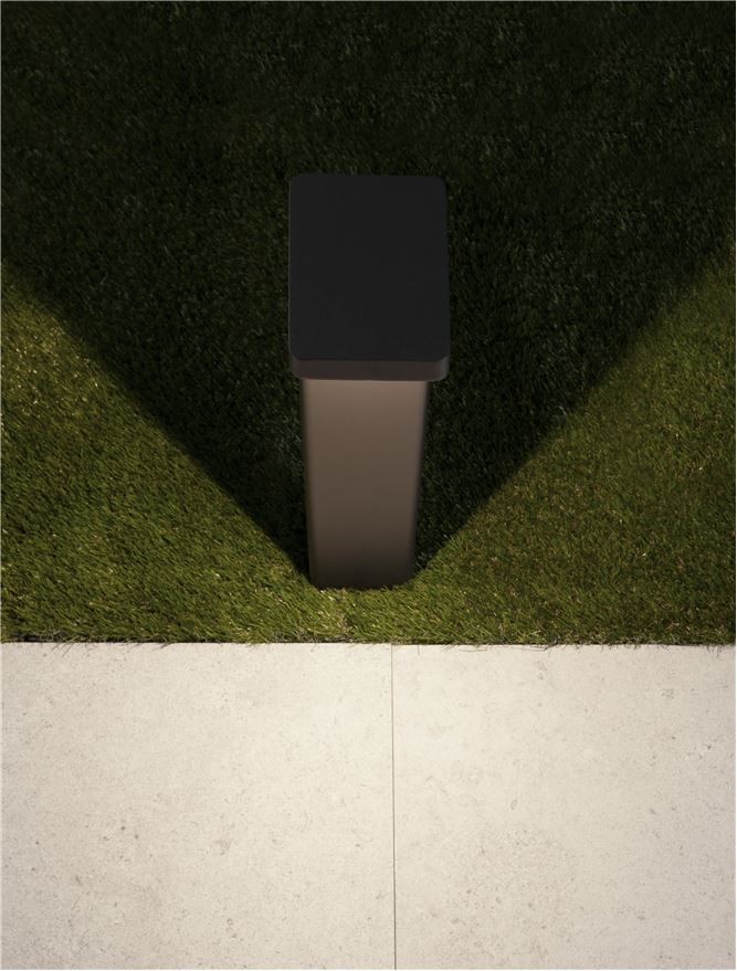 Bolard luminos de exterior POET black, 8W, H 65cm, 3000K, IP65 Nova Luce