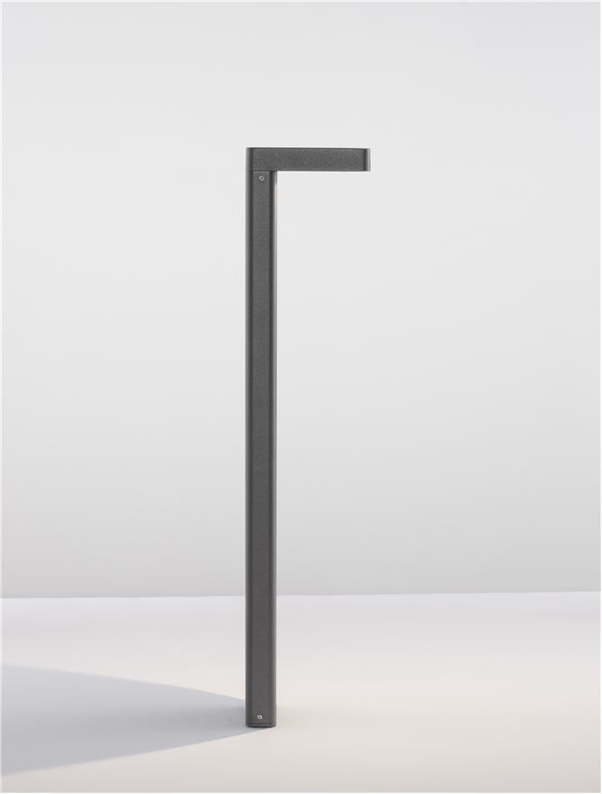 Bolard luminos de exterior POET black, 8W, H 65cm, 3000K, IP65 Nova Luce