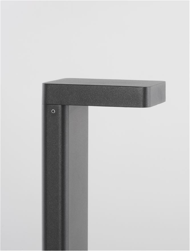 Bolard luminos de exterior POET black, 8W, H 65cm, 3000K, IP65 Nova Luce