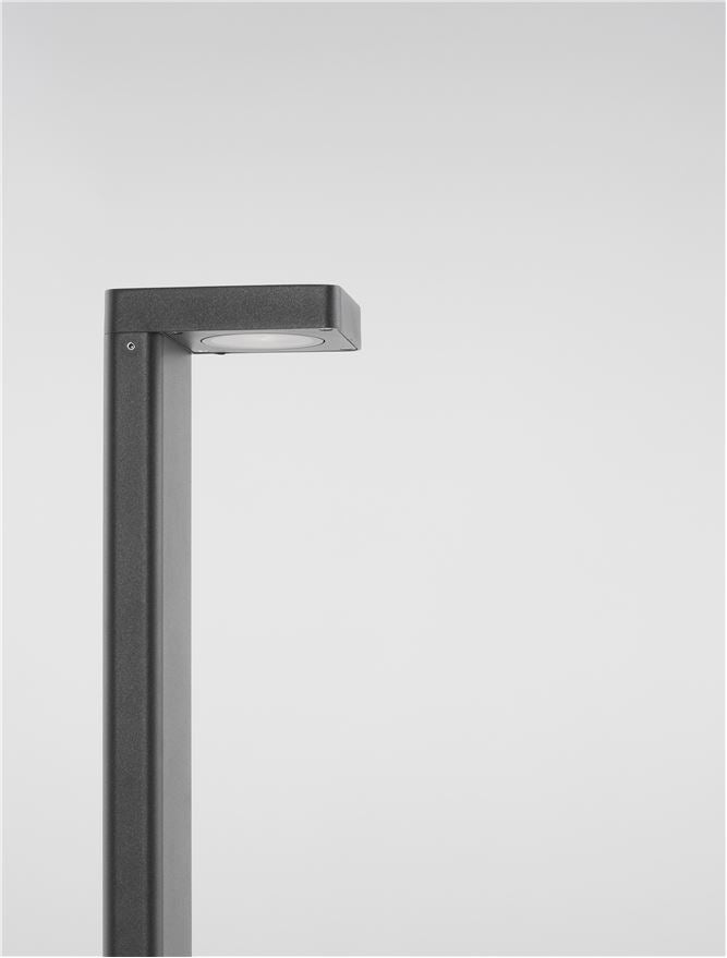 Bolard luminos de exterior POET black, 8W, H 65cm, 3000K, IP65 Nova Luce