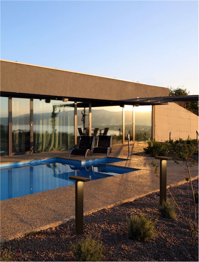 Bolard luminos de exterior POET dublu, black, 16W, H 65cm, 3000K, IP65 Nova Luce