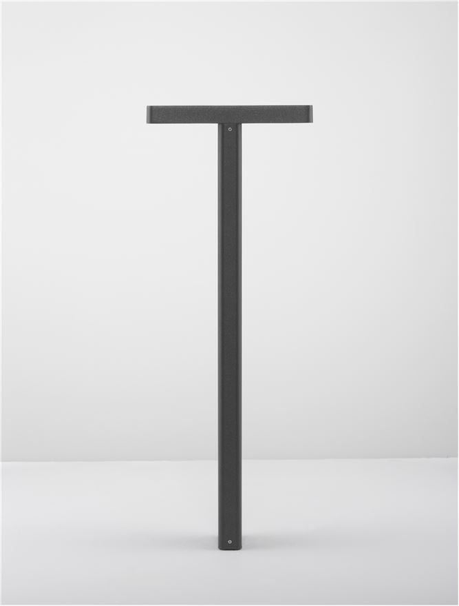 Bolard luminos de exterior POET dublu, black, 16W, H 65cm, 3000K, IP65 Nova Luce