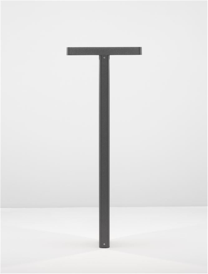 Bolard luminos de exterior POET dublu, black, 16W, H 65cm, 3000K, IP65 Nova Luce