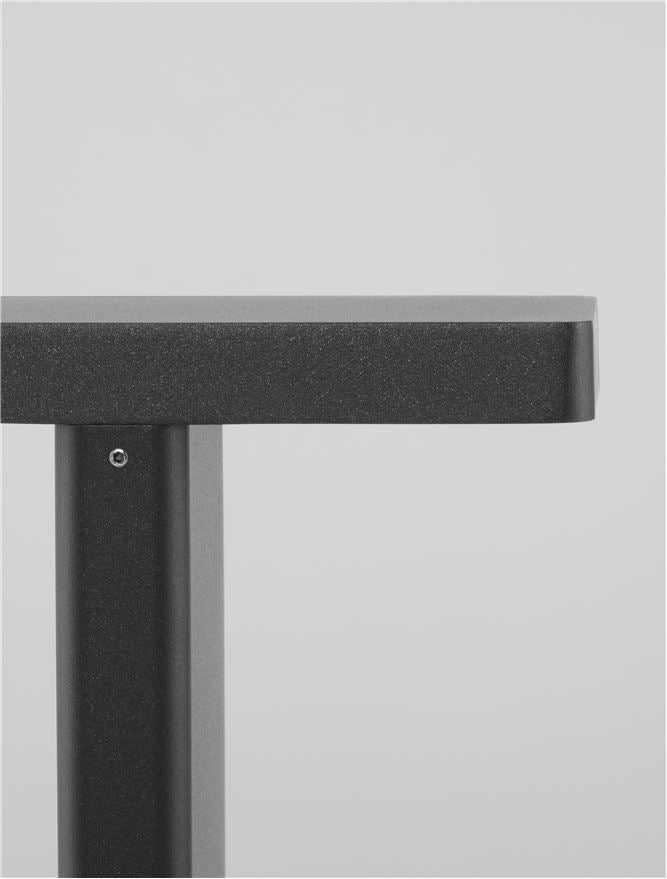 Bolard luminos de exterior POET dublu, black, 16W, H 65cm, 3000K, IP65 Nova Luce