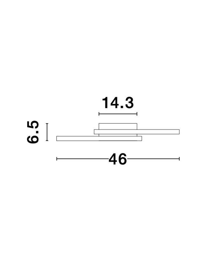 Plafoniera BILBAO auriu Dim: 46x46 cm Nova Luce