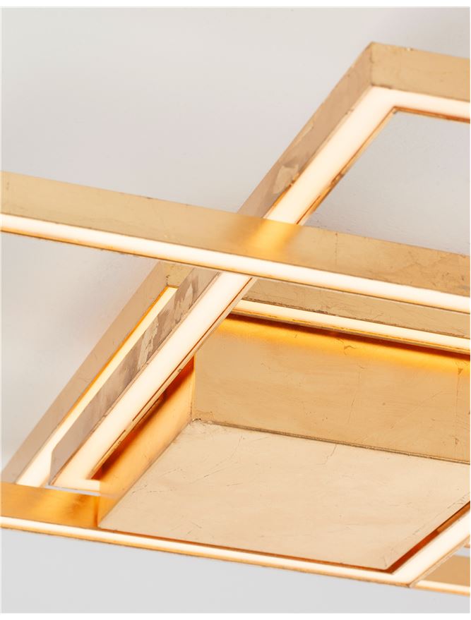 Plafoniera BILBAO auriu 42W Dim: 56x56 cm Nova Luce