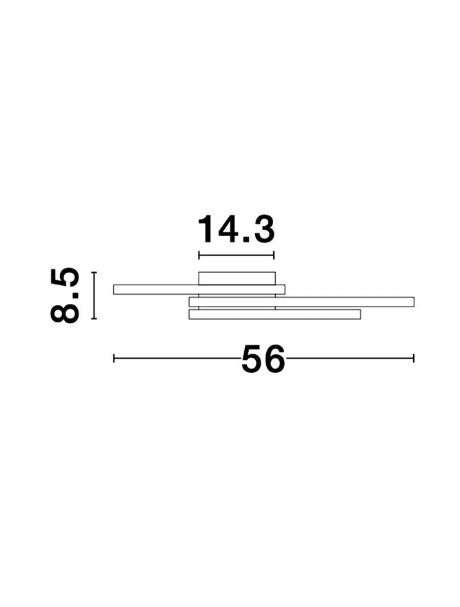 Plafoniera BILBAO auriu 42W Dim: 56x56 cm Nova Luce