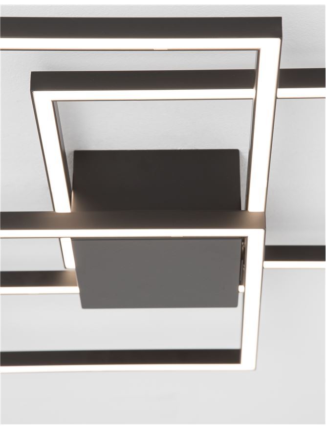 Plafoniera BILBAO negru 42W Dim: 56 x 56 cm Nova Luce