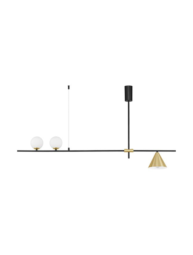 Lampa suspendata SWAY Sandy Black Metal & Brass Gold NOVA LUCE