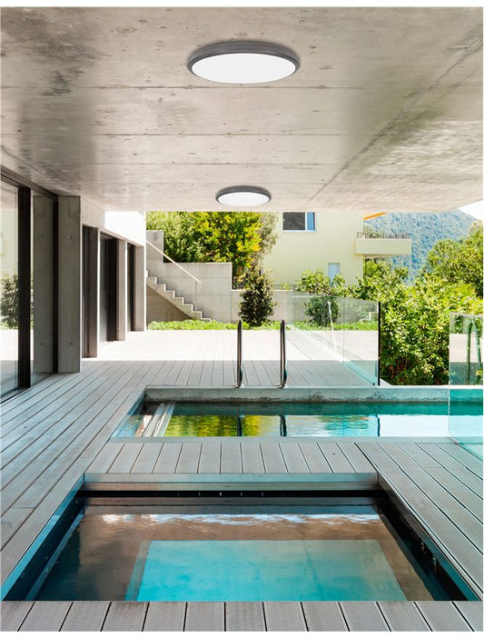 Plafoniera TOMMY Dark Gray ABS & Acrylic Diffuser, Ac Driver Included  Led 30W Diam: 32 cm Nova Luce