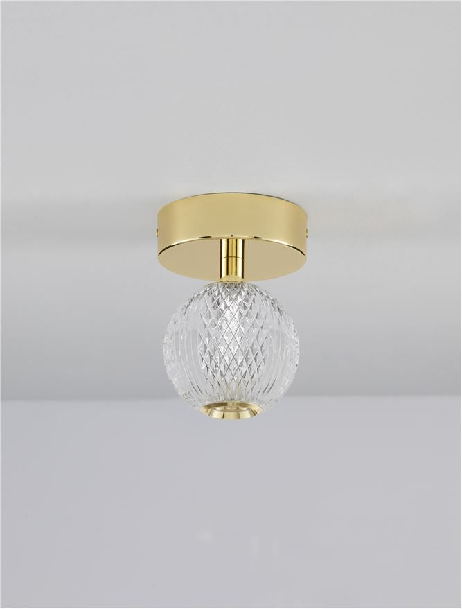 Plafoniera BRILLANTE gold 4W Diam. 12 cm Nova Luce