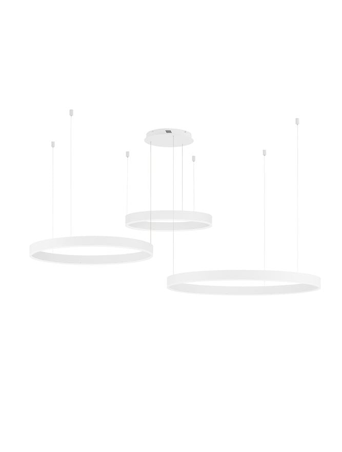 Lampa suspendata MOTIF 3 White Aluminium 3000K D100 NOVA LUCE
