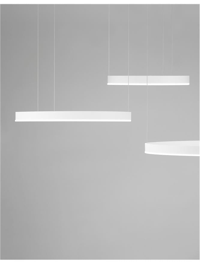 Lampa suspendata MOTIF 3 White Aluminium 3000K D100 NOVA LUCE