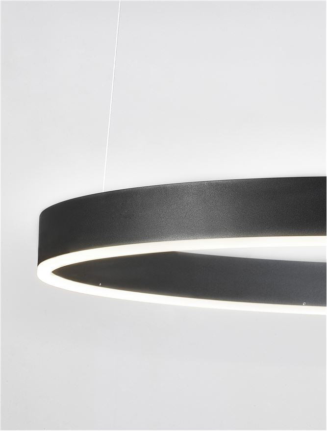 Lampa suspendata MOTIF Sandy Black D80 H200 NOVA LUCE