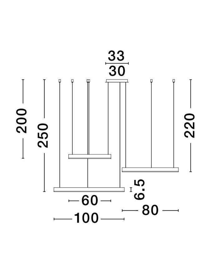 Lampa suspendata MOTIF 3 White Aluminium 6000K D100 NOVA LUCE