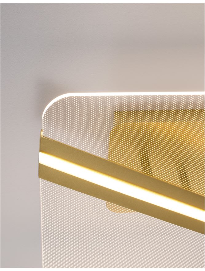 Plafoniera JERTUNA Gold Aluminium & Acrylic Led 21W 3000K Dim: 32X32 cm Nova Luce