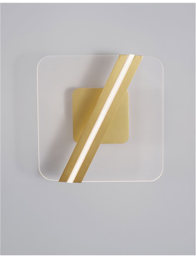 Plafoniera JERTUNA Gold Aluminium & Acrylic Led 21W 3000K Dim: 32X32 cm Nova Luce
