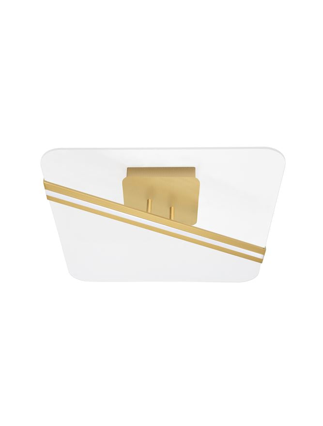 Plafoniera JERTUNA Gold Aluminium & Acrylic Led 33W 3000K Dim: 50X50 cm Nova Luce