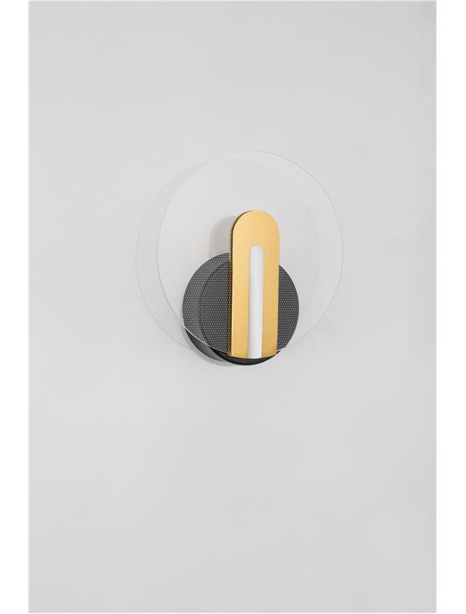 Aplica de interior GENTI Black & Gold 7W 596lm 3000K D 20cm H=11cm IP20 Nova Luce