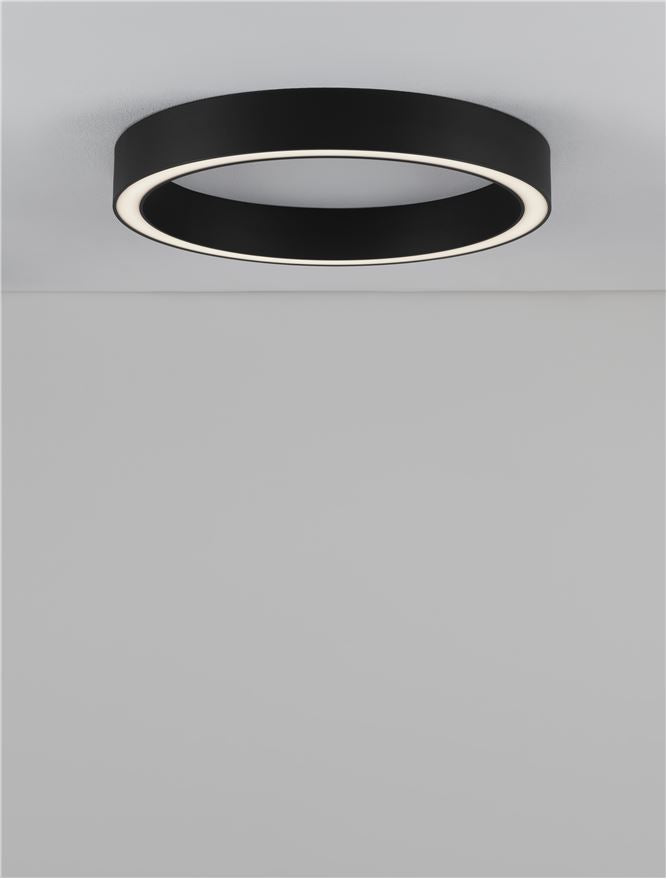 Plafoniera STING Sandy Black Aluminium & Acrylic 40W Diam. 60 cm Nova Luce