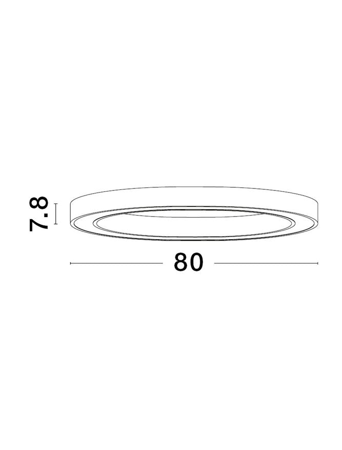 Plafoniera STING Sandy White Aluminium & Acrylic 50W Diam. 80 cm Nova Luce