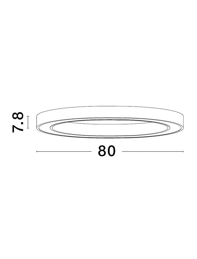Plafoniera STING Bronze Aluminium & Acrylic 50W Diam. 80 cm Nova Luce