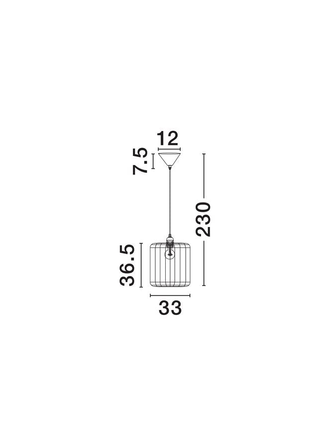 Lampa suspendata ABBY LED E27 1x12Watt 100-240 Volt · IP20 D33cm Nova Luce