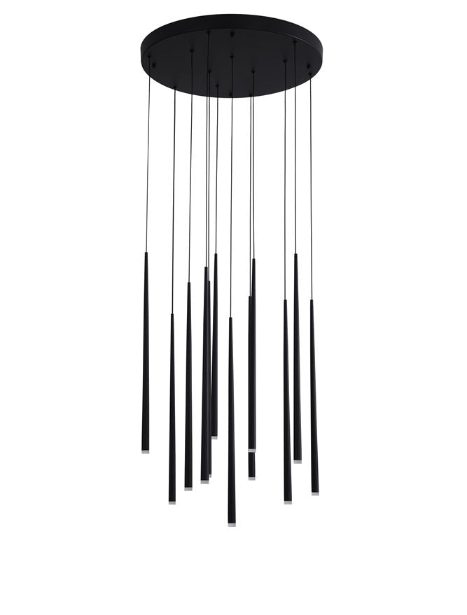 Lampa suspendata GIONO 12 Sandy Black Aluminium NOVA LUCE