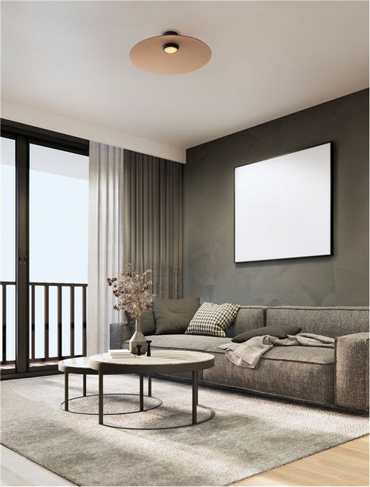 Plafoniera POLIFEMO Brown Glass & Sandy Black Metal LED 17W 3000K Diam: 60 cm  Nova Luce