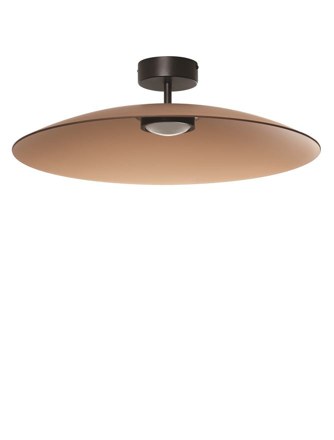 Plafoniera POLIFEMO Brown Glass & Sandy Black Metal LED 17W 3000K Diam: 60 cm Nova Luce