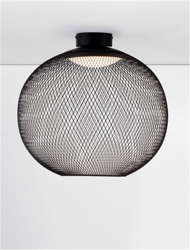 Plafoniera KINETIC Matt Black Metal & Acrylic LED 23W 3000K Diam: 50 cm Nova Luce