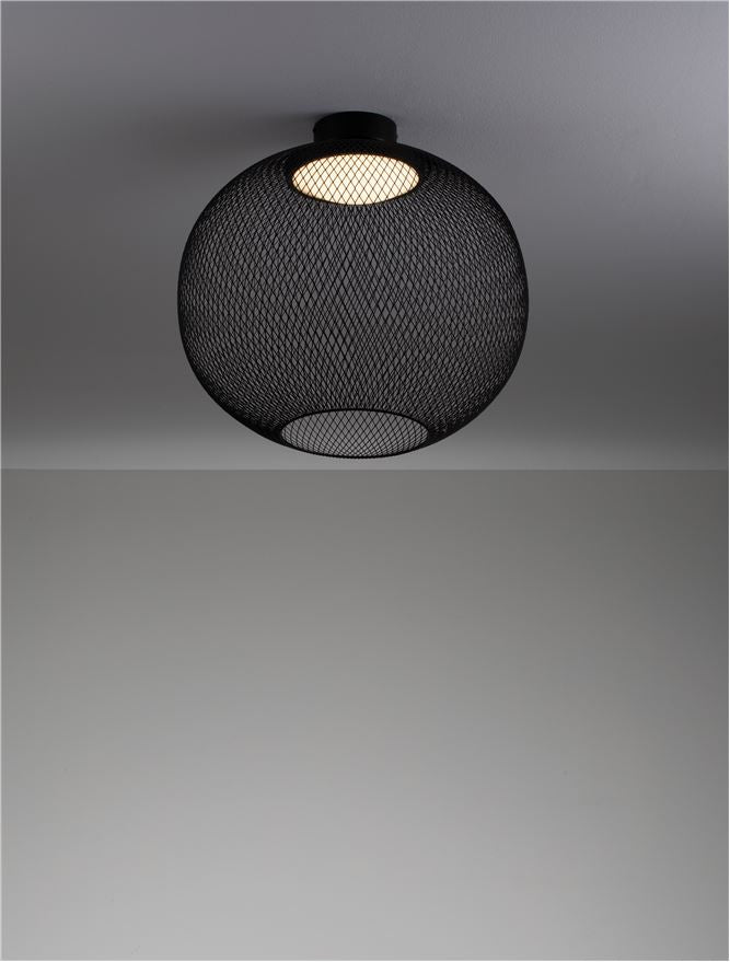 Plafoniera KINETIC Matt Black Metal & Acrylic LED 23W 3000K Diam: 50 cm Nova Luce