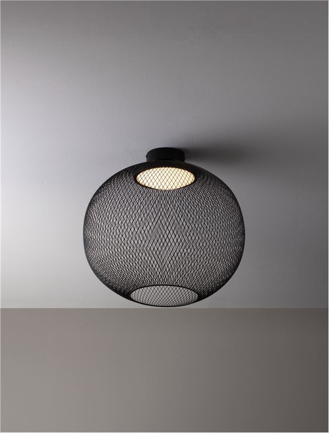 Plafoniera KINETIC Matt Black Metal & Acrylic LED 23W 3000K Diam: 50 cm Nova Luce