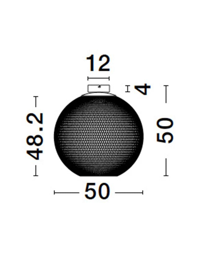 Plafoniera KINETIC Matt Black Metal & Acrylic LED 23W 3000K Diam: 50 cm Nova Luce