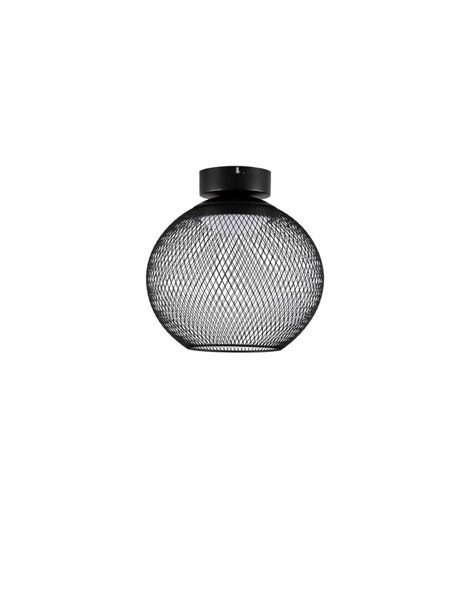 Plafoniera KINETIC Matt Black Metal & Acrylic LED 12W 3000K Diam: 30 cm  Nova Luce