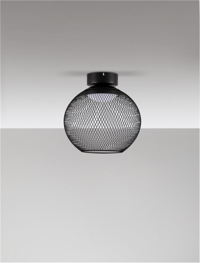 Plafoniera KINETIC Matt Black Metal & Acrylic LED 12W 3000K Diam: 30 cm  Nova Luce