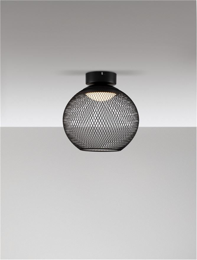 Plafoniera KINETIC Matt Black Metal & Acrylic LED 12W 3000K Diam: 30 cm  Nova Luce