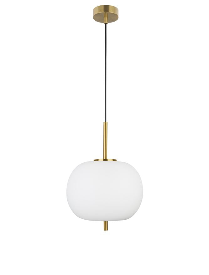 Lampa suspendata LATO 2 Opal Glass Antique Brass NOVA LUCE