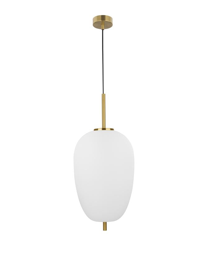Lampa suspendata LATO 3 Opal Glass Antique Brass D27 NOVA LUCE