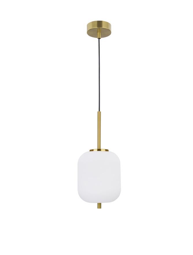 Lampa suspendata LATO Antique Brass & Opal Glass D16.5 NOVA LUCE