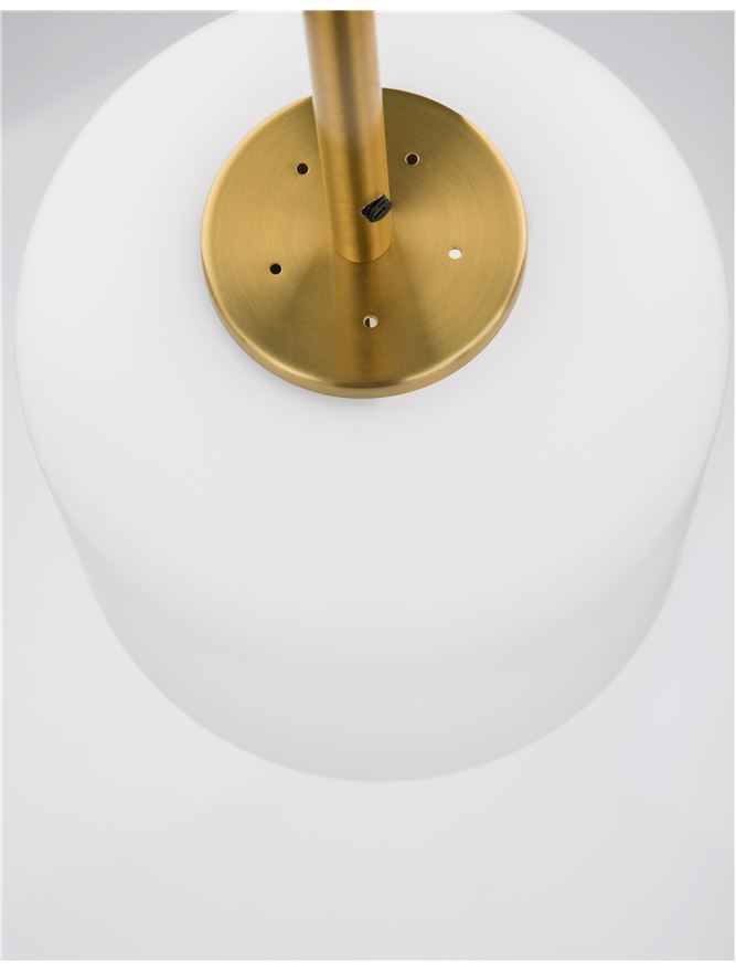 Lampa suspendata LATO Antique Brass & Opal Glass D16.5 NOVA LUCE
