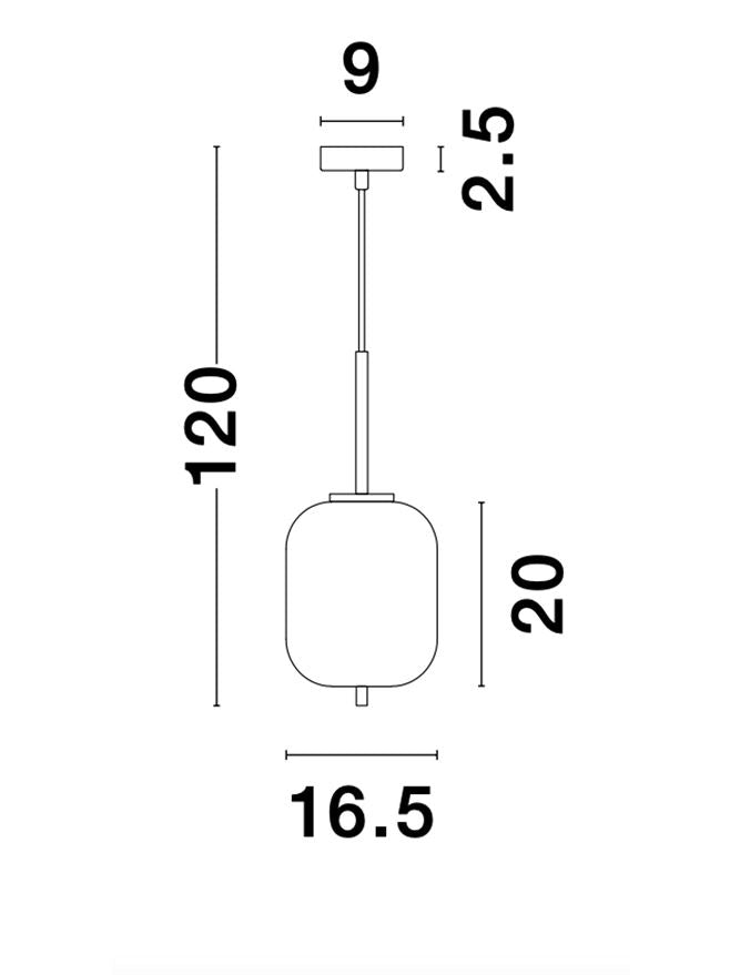 Lampa suspendata LATO Antique Brass & Opal Glass D16.5 NOVA LUCE