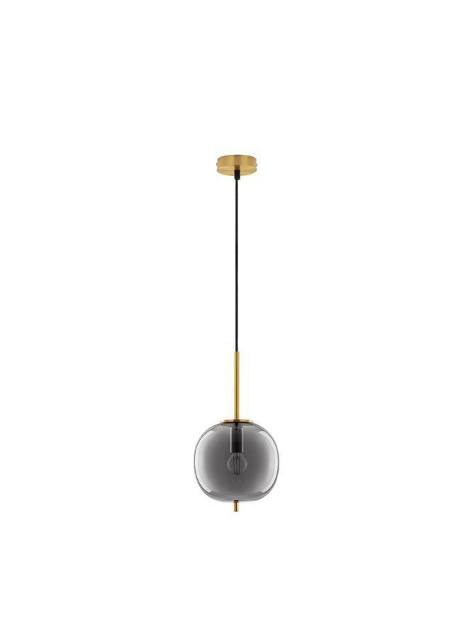 Lampa suspendata LATO Smoky Glass Black D18.5 NOVA LUCE