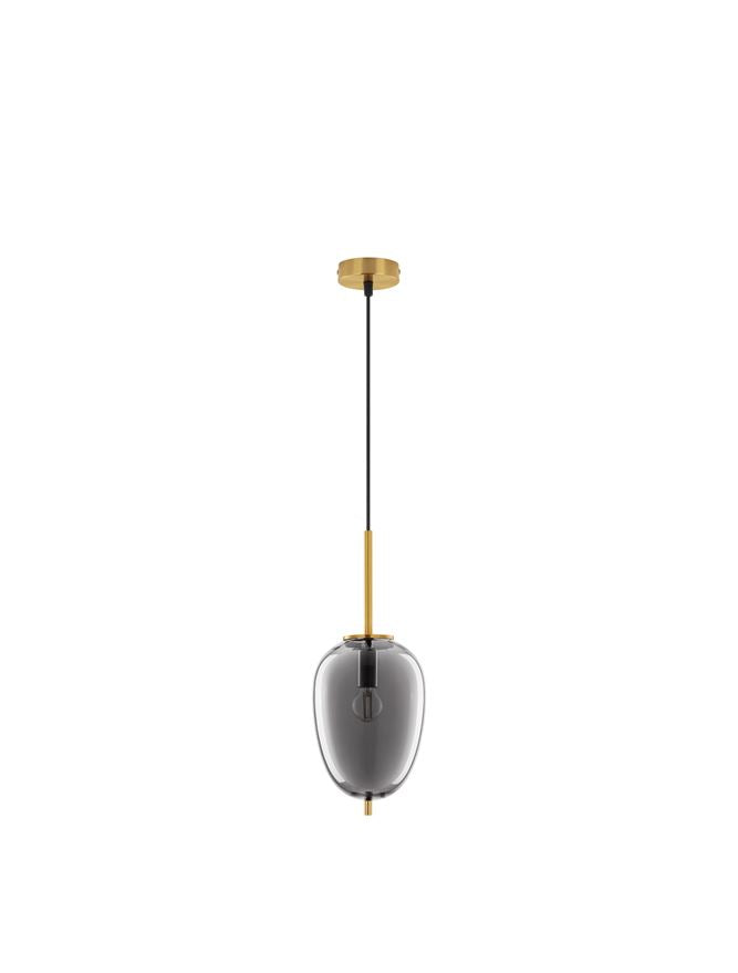 Lampa suspendata LATO Smoky Glass Black D15.8 NOVA LUCE