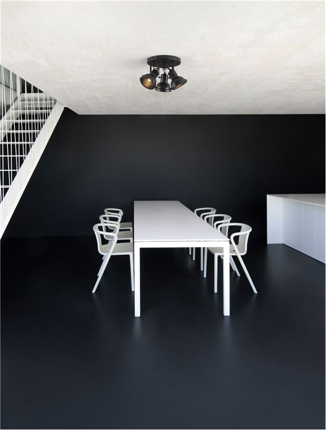 Plafoniera RUVI Matt Black Metal LED 3X5W E14 Diam: 24 cm Nova Luce
