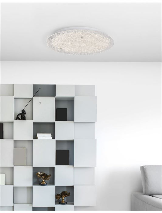 Plafoniera WING White Metal & Glass Led 40W 3000K  Diam: 53 cm Nova Luce